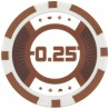 Poker chips "RUNNER UP 0.25" - 12g - in ABS with metal insert - in rolls of 25 chips