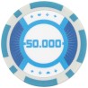 Fichas de pôquer "RUNNER UP 50 000" - 12g - em ABS com inserção de metal - em rolos de 25 fichas