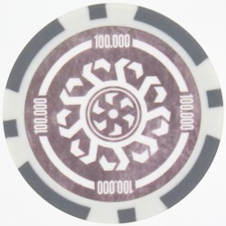Gettoni da poker "CELTIK 100.000" - 12g - in ABS con inserto metallico - per rotoli da 25 gettoni