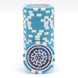 Gettoni da poker "CELTIK 50.000" - 12g - in ABS con inserto metallico - per rulli da 25 gettoni