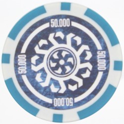 Żetony do pokera "CELTIK 50 000" - 12g - z ABS z wkładką metalową - w rolkach po 25 żetonów