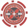 Fichas de pôquer "ULTIMATE POKER CHIPS 50.000" - em ABS com inserção metálica - rolo de 25 fichas - 11,5 g.