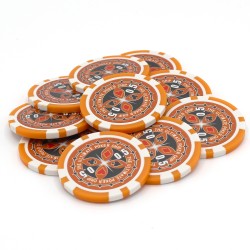 Fichas de póker "ULTIMATE POKER CHIPS 0.5" - en ABS con inserto metálico - rollo de 25 fichas - 11,5 g