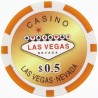 Pokerchips "WELCOME LAS VEGAS 0.5" - ABS mit Metalleinsatz - Rolle mit 25 Chips - 11,5 g.