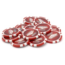 Gettoni da poker "WELCOME LAS VEGAS 50.000" - in ABS con inserto metallico - confezione da 25 gettoni - 11,5 g