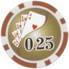 Żetony do pokera "YING YANG 0.25" - w ABS z wkładką metalową - rolka 25 żetonów - 11,5 g.