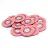 Pokerfiche "SUNSHINE WAARDE 50.000" - 14g - in klei-composiet met metalen inzet - te koop per stuk