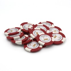 Gettone da poker "LAS VEGAS 200" - in composito di argilla con inserto metallico - 14g - in vendita singolarmente.