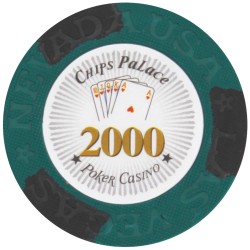 Pokerchip "LAS VEGAS 2000" - aus Tonverbundstoff mit Metalleinsatz - 14g - einzeln erhältlich.