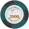 Pokerfiche "LAS VEGAS 2000" - in klei composiet met metalen inzetstuk - 14g - te koop per stuk