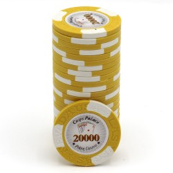 Ficha de póker "LAS VEGAS 20 000" - de arcilla compuesta con inserto de metal - 14g - a la venta por unidad