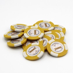 Pokermarker "LAS VEGAS 20 000" - i lerblandning med metallinlägg - 14 g - säljs styckevis
