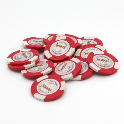 Ficha de póker "LAS VEGAS 50 000" - de arcilla compuesta con inserto de metal - 14g - a la venta por unidad