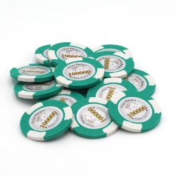 Gettone da poker "LAS VEGAS 100 000" - in composito di argilla con inserto in metallo - 14g - in vendita singolarmente