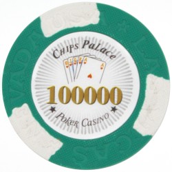 Ficha de póker "LAS VEGAS 100 000" - de arcilla compuesta con inserción de metal - 14g - a la venta por unidad