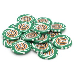 Żeton do pokera "TWISTER WARTOŚĆ 0,25" - 14g - z mieszanki gliny z wkładką metalową - dostępny na sztuki