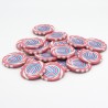 Gettone da poker "TWISTER VALORE 2000" - 14g - in clay composite con inserto metallico - in vendita singolarmente.