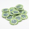 Pokerfiche "TWISTER WAARDE 100.000" - 14g - van klei-composiet met metalen inzetstuk - te koop per stuk.