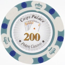Ficha de pôquer "CROWN 200" - em composto de argila com inserção de metal - 14g - à venda por unidade