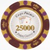 Pokerfiches "CROWN 25 000" - in clay composiet met metalen insert - 14g - te koop per stuk
