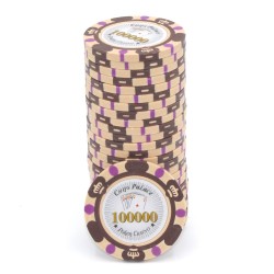 Pokerchip "CROWN 100.000" - aus Tonverbundstoff mit Metalleinlage - 14g - einzeln erhältlich