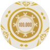 Gettone da poker "VALORE SUNSHINE 100.000" - 14g - in composito di argilla con inserto metallico - in vendita singolarmente
