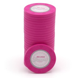 Poker chip "DIAMOND 50 000" - 14g - in clay composite with metal insert - sold individually