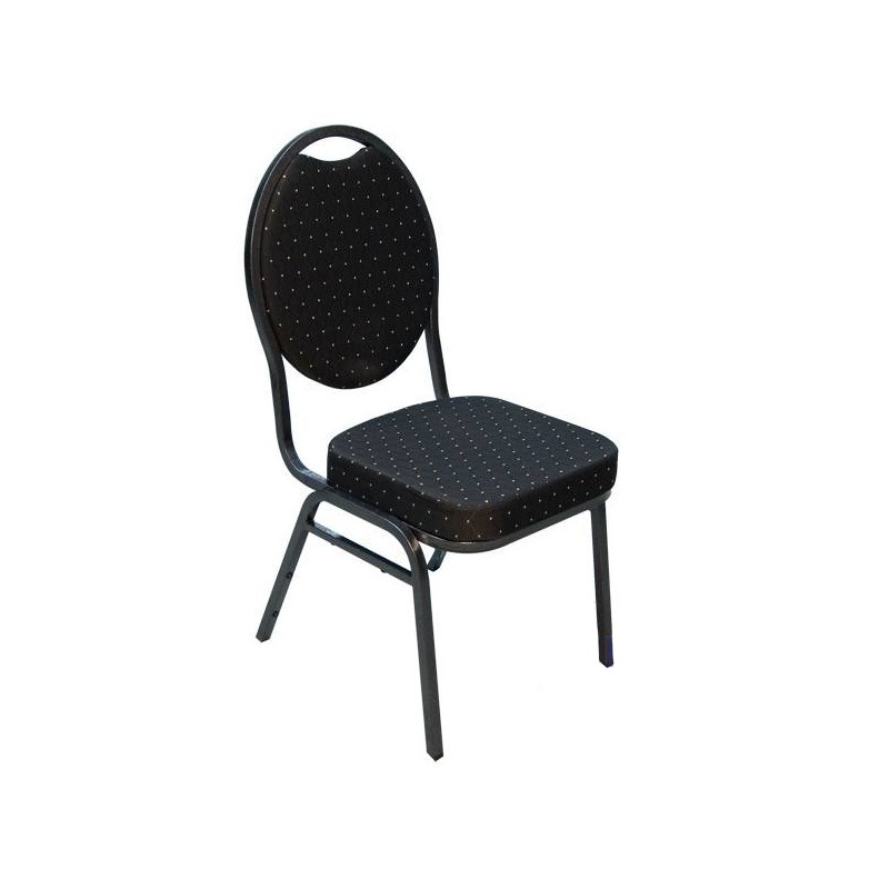 Stoel voor pokertafel "BLACK CARDROOM" - metalen frame - dichte schuim - gemakkelijk stapelbaar