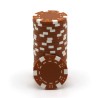 Jetons de poker "DICE MARRON" - en ABS avec insert métallique – rouleau de 25 jetons  – 11,5 g