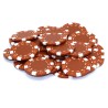 Pokerchips "BROWN DICE" - aus ABS mit Metalleinlage - Rolle mit 25 Chips - 11,5 g.