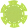 "Poker chips 'LIGHT GREEN DICE' - in ABS with metal insert - roll of 25 chips - 11.5 g"