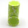 "Poker chips 'LIGHT GREEN DICE' - in ABS with metal insert - roll of 25 chips - 11.5 g"