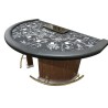 Black Jack ARABESQUE Table - wooden - lockable rack - footrest - 220 x 120 x 93 cm