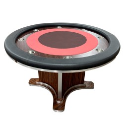 Pokertafel "ALABAMA" - 8 spelers - vilt tafelkleed - 130cm