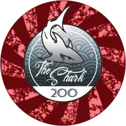 Ficha de poker "THE SHARK 200" - em cerâmica - 10g - vendida individualmente.