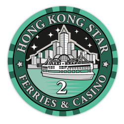 Pokerchip "HONG KONG STAR 2" - aus Keramik - 10g