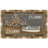 Ficha de póker "HONG KONG STAR 25000" - de cerámica - 85 mm x 52 mm x 3,3 mm