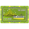 Plaque de poker "HONG KONG STAR 50000" - en céramique - 85 mm x 52 mm x 3,3 mm