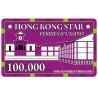 Plaque de poker "HONG KONG STAR 100 000" - en céramique - 85 mm x 52 mm x 3,3 mm