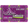 Płytka do pokera "HONG KONG STAR 100000" - z ceramiki - 85 mm x 52 mm x 3,3 mm
