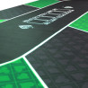 Poker mat "NO LIMIT" GREEN - rectangular - neoprene jersey -180 x 90 cm - 10 players