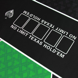Pokerspel "NO LIMIT" GRÃ–N - rektangulÃ¤r - neoprenjersey - 180 x 90 cm - 10 spelare