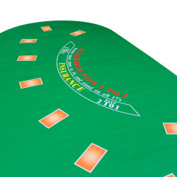 Tapis de Black Jack "OVALE" - en jersey néoprène - 180 x 90cm