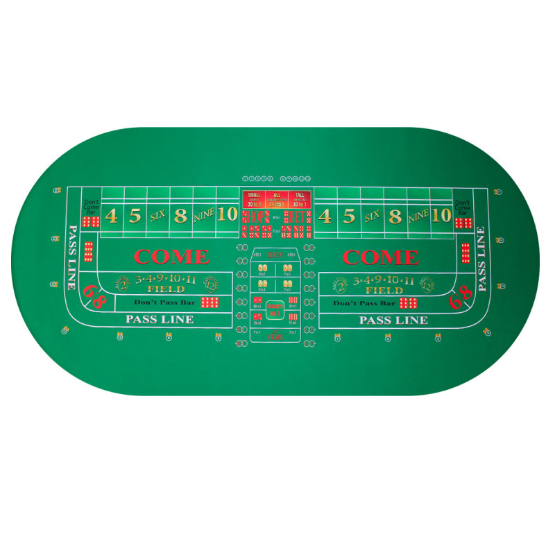 Tappeto da Craps "DOPPIO LATO" - 180 x 90 cm - Jersey Neoprene