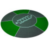 Poker-Teppich "NO LIMIT GREEN" - rund - 90 cm - 6 Plätze - Neopren-Jersey