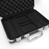 Mallette de rangement "ALU BLACK 200" pour 200 jetons de poker – imitation aluminium – fond Plastique