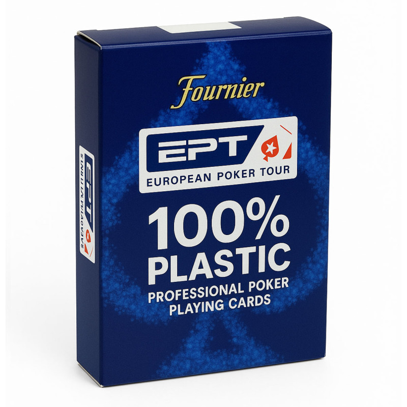 Fournier "EPT" - Gioco di 55 carte 100% plastica - formato poker - 2 indici Jumbo
