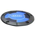 Tapete de mesa de póker "NO LIMIT AZUL" redondo - 120 cm - plegable - para 6 jugadores