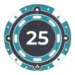 Żeton do pokera „CHROMA 25” - z ceramiczny - 10g - sprzedawany na sztuki.