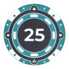 "CHROMA 25" ceramic poker chip - 10g - sold individually.